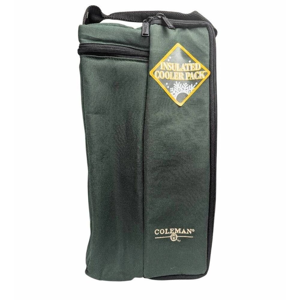 Coleman travel insulated beverage carrier for wine bottles w/ glasses & opener